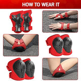 Kids Protective Gear Set Knee Pads for Kids 3-14 Years Toddler Knee and Elbow Pads with Wrist Guards 3 in 1 for Skating Cycling Bike Rollerblading Scooter