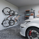 monTEK Swivel Bike Wall Mount, Bike Hangers for Garage, Space-Saving Vertical Bike Rack, Sturdy Bike Storage Rack Holds Up to 66lbs, Easy to Install, 4 Pack