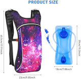 Rave Hydration Pack, Hydration Backpack with 2L Hydration Bladder, Festival Essential Water Backpack for Hiking, Running, Cycling, and Music Festivals