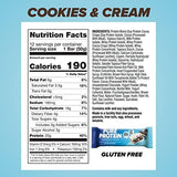 Pure Protein Bars, High Protein, Nutritious Snacks to Support Energy, Low Sugar, Gluten-free, Cookies and Cream, 1.76oz, 12 Pack