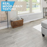 Art3d 36-Pack Peel and Stick Luxury Vinyl Flooring Tiles, 54 Sq. Ft Self Adhesive Wood Plank for Kitchen, Bedroom, Bathroom, Grey Ash