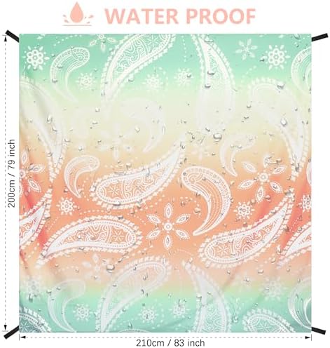 Beach Blanket Waterproof Sandproof Extra Large Oversize Beach Mat Quick Drying Comfort Lightweight Outdoor Picnic Mat for Travel, Hiking, Camping.