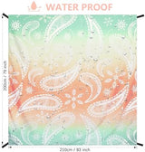 Beach Blanket Waterproof Sandproof Extra Large Oversize Beach Mat Quick Drying Comfort Lightweight Outdoor Picnic Mat for Travel, Hiking, Camping.