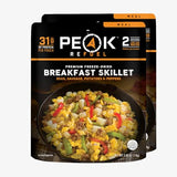 Peak Refuel Breakfast Meals | Freeze Dried Backpacking, Camping & Emergency Prep Food | 2 Servings Pouches (2-Pack, Skillet)