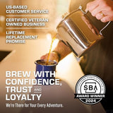 COLETTI Bozeman Percolator Coffee Pot — Coffee Percolator, Camping Coffee Pot – America’s Favorite Percolator – NO Aluminum or Plastic [6 cup]