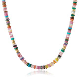 KissYan Beaded Necklaces for Women, Natural Stone Bead Choker(05)