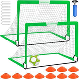 Kids Soccer Goals for Backyard Set - 2 of 4' x 3' Portable Soccer Goal Training Equipment, Pop Up Toddler Soccer Net with Soccer Ball, Soccer Set for Kids and Youth Games, Sports