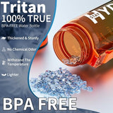 Water Bottle, 32 oz Motivational Water Bottles with Time Marker-Tritan & BPA Free, Sports Water Bottle with Time to Drink & Strap, Wide Mouth, Leakproof -Gift for Christmas Gym Fitness & Outdoor