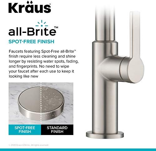 KRAUS Oletto Single Handle Pull Down Kitchen Faucet in Spot Free Stainless Steel, KPF-2820SFS