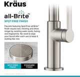 KRAUS Oletto Single Handle Pull Down Kitchen Faucet in Spot Free Stainless Steel, KPF-2820SFS