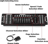 192 DMX Controller Use for Editing Program of Stage Lighting,DMX 512 DJ Controller Stage Light Controller Panel DMX Console for Party Music Show Christmas and Halloween