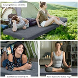 HOMBYS Memory Foam Camping Mattress Pad,Portable Sleeping Pad for Adult,Waterproof Cot Mattress,Roll Up Floor Mattress,Foldable Backpacking Travel Bed for Hiking,Guest Bed