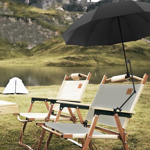 UPF 50+ Beach Umbrella with Adjustable Universal Clamp