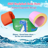 HeySplash Swim Vest for Kids, Toddler Pool Floaties Fit 20-50/70 Lbs, Children Swimming Vest with Adjustable Strap, Swim Jacket Water Wing Arm Float, Puddle Sea Beach Boat Jumper Boy Girl Baby