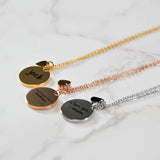 Custom Name Necklace for Women, Double-Sided Engraved Pendant
