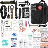 216 Pcs Survival First Aid Kits, Professional Survival Gear Equipment Tools First Aid Supplies kit for SOS Emergency Hiking Hunting Disaster Camping Adventures