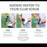 Golf Club and Golf Ball Cleaning Bag, Waterproof Clean Face Technology Liner, Detachable Clip, Machine Washable, Cleans Club Grooves, Dry Exterior (Neoprene or Microfiber Option Available)