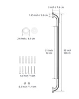 32 Inch Anti Slip Shower Grab Bar, Munzong Stainless Steel Bathroom Grab Bar, Satin Brushed Nickel Knurled Bathroom Balance Bar,Safety Hand Rail Support Handicap Elderly Senior Assist Bath Handle