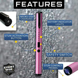 Streetwise Pain Pen 25,000,000 Stun Gun for Self Defense - Tactical Stun Pen for Women and Men, USB Rechargeable, Battery Indicator, Durable Clip, Compact and Concealable for Protection