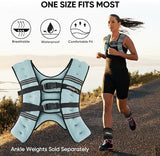 APEXUP Weighted Vest with 5lbs/10lbs/15lbs/20lbs/25lbs/30lbs Weights and Reflective Stripe, Weight Vest Men Women for Workout, Strength Training, Running