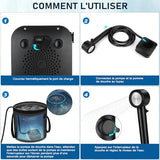 Portable Shower for Camping, [Upgraded] Spopal 8000mAh Rechargeable Camping Shower with 5 Adjustable Speeds, 4 Spray Modes, LED Display, IPX8 Waterproof Outdoor Shower Kit for Hiking, Travel, Car, Pet