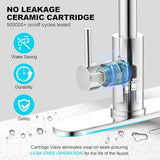 Single Hole Kitchen Faucets with Pull Down Sprayer in Chrome, Single Handle, High Flow Water, Pull Out Tap, Stainless Steel Sink Faucet, Suitable for Farmhouse Camper Laundry Rv Bar