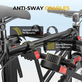 BougeRV Upgrade 2.0 Hitch Bike Rack with Dual Lock for SUV Truck, 165LB Capacity 2/3/4 Bikes Hitch Bike Carrier Rack with 2'' Hitch Receiver, Easy Assembly, Tilting & Foldable Bike Rack Hitch