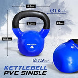 Yes4All 5-65lbs Kettlebells Vinyl Coated Cast Iron for Dumbbell Weights Exercises, Gym, Fitness, Full Body Workout Equipment Push up, Grip and Strength Training