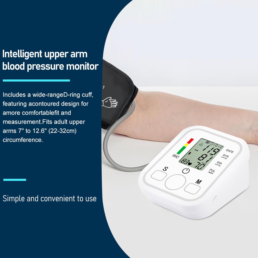 Blood Pressure Monitors for Home Use, Upper Arm Blood Pressure Monitor Large Cuff 2 * 99 Memory,Easy to use/Travel
