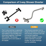 Cobbe 12 Inch All Metal 3-Way Rain Shower Head, High Pressure Shower Head, Dual Shower Heads with Handheld Spray Combo - 9 Spray Filtered Shower Head, Brushed Nickel