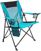 Kijaro Dual Lock Portable Camping Chair - Versatile Folding Sports and Outdoor Chair for Lawn - Locks Position - Ionian Turquoise