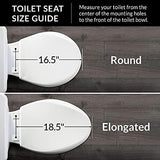 Mayfair Cameron Silver Toilet Seat, Non Slip Heavy Duty Wood, Easy Clean, Round