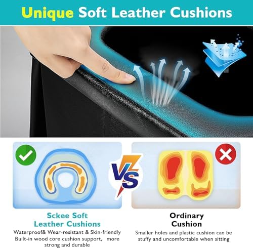 Sckee 2025 Upgraded XL Portable Toilet for Adults,16.5'' Tall Camping Toilet with Lid and Convenient Carry Bag, Portable Potty for Camping, Hiking, Car Travel,Truck, RV, Boating, Road Trips, Beach