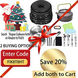 Bisgear Backpacking Camping Cookware Camp Kitchen Utensil BBQ Organizer Travel Mess Kit with Water Resistant Case, Cutting Board, Rice Paddle, Tongs, Scissors, Knife, Spork