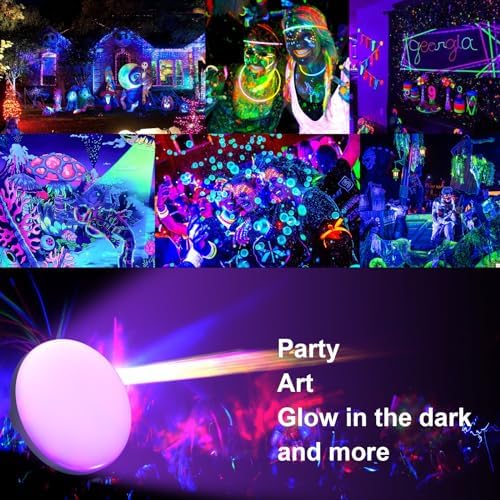 96 LED 395nm UV / 6500K Flashlight Camping Blacklight , 10000mAh Rechargeable, 3000 Lumens, Glow Lights for Party , Bedroom, Stage Lighting, Fluorescent Poster , Dog/Cat Urine , Bed Bug