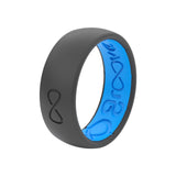Groove Life Men's Silicone Ring, Rubber Wedding Band, Deep Stone/Blue 11