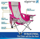 Kijaro Beach Sling Chair with Cooler Pocket - Various Fun Colors & Patterns - Perfect Beach Folding Chair and Camping Chair - Includes a Detachable Pillow