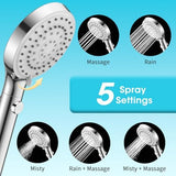 Shower Head with Handheld, Filtered Shower Head with 80" Extra Long Hose, 20-Stage Filter for Softening Hard Water to Improve Hair and Skin Problems