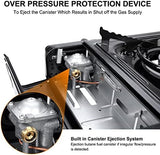 Camplux Dual Fuel Propane & Butane Stove with Carrying Case, Portable Camping Stoves with CSA Certification