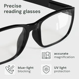 Gaoye Professional Reading Glasses for All Day - Computer Readers with Blue Light Protection - Value Pack