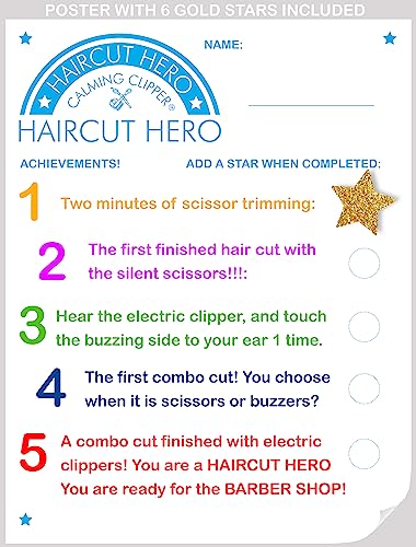 Haircut Hero Sensory Development Program with Baby Electric Clippers, Step by Step to Peace at The Barber Shop