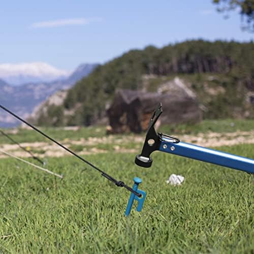 8 Pack Tent Stakes Heavy Duty 12 inch Steel Tent Pegs for Camping Unbreakable and Inflexible