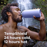 Hydro Flask Wide Mouth vacuum insulated stainless steel water bottle with leakproof closeable lid for cold water drinks, sports, travel, car and school