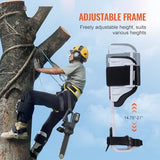 VEVOR Tree Climbing Spikes, 1 Pair Climbing Spurs, 350lbs Load Capacity Tree Climbing Gear with Straps and Spike Protectors, Arborist Equipment for Climbers, Hunting, Fruit Picking