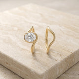 Myofeng 14K Gold Plated Stackable Rings for Women, Non Tarnish Cubic Zirconia Wedding Bands, Dainty Engagement & Promise Rings, Sizes 5-11 (Gold Set 3, 7)