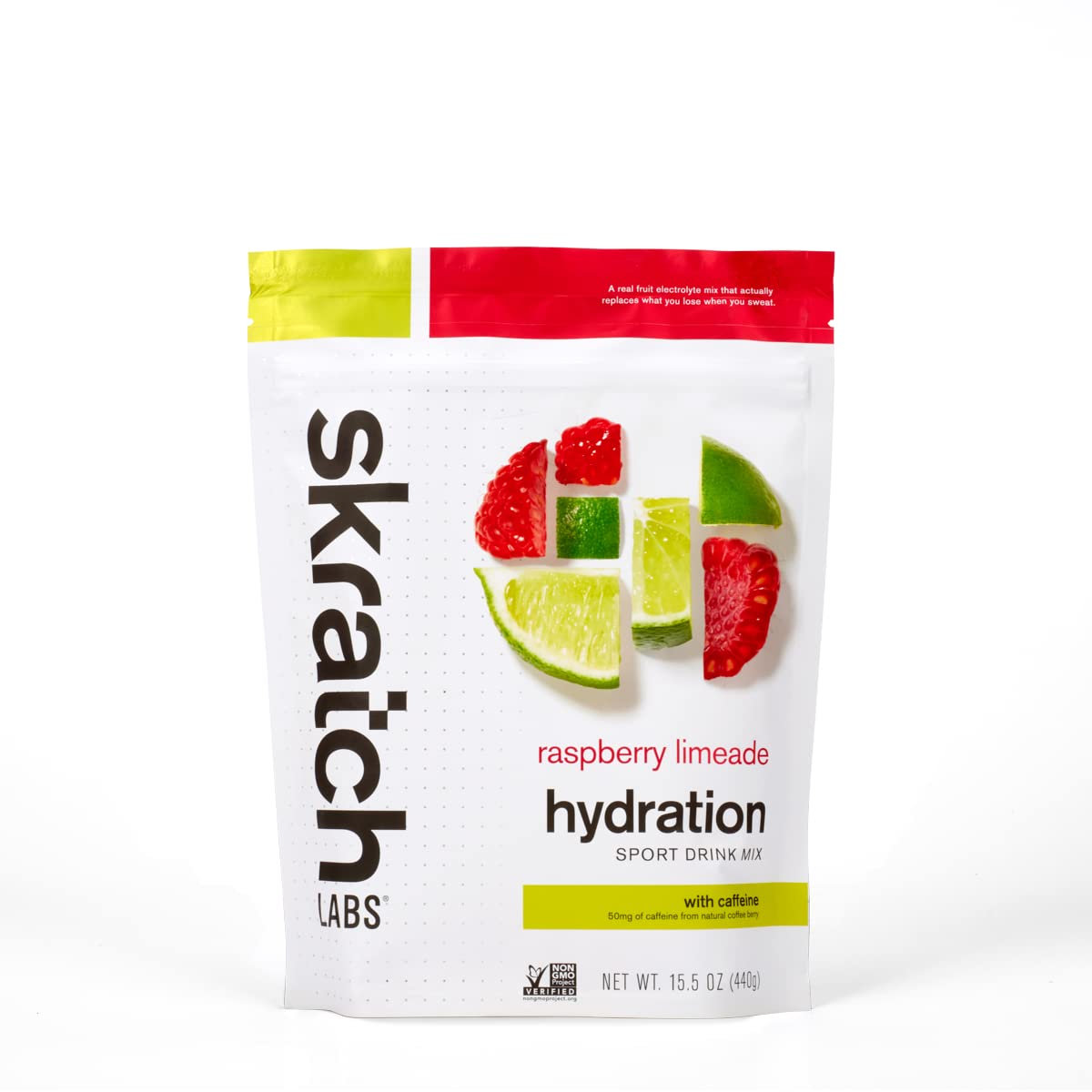 Skratch Labs Hydration Powder | Sport Drink Mix | Electrolytes Powder for Exercise, Endurance, and Performance | Raspberry Limeade with Caffeine | 20 Servings | Non-GMO, Vegan, Kosher