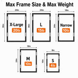 MOVELYST 60-Pairs(120 Strips) Large Picture Hanging Strips Heavy Duty, Removable Hook and Loop Tape, Picture Hanger Damage Free, Waterproof Adhesive Strips for Frame Hanging