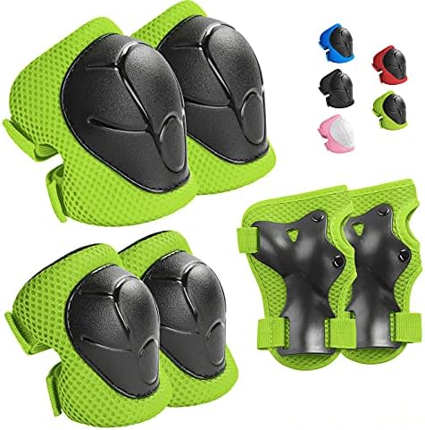 Kids Protective Gear Set Knee Pads for Kids 3-14 Years Toddler Knee and Elbow Pads with Wrist Guards 3 in 1 for Skating Cycling Bike Rollerblading Scooter