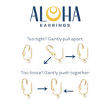 Silver Clip On Earrings For Women, They Look Pierced, Don't Pinch & Won't Fall Off, Hypoallergenic & Lightweight (Silver Double Drops)