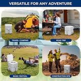 SereneLife 5.2 Gallon Portable Camping Toilet with Carry Bag For Adults, Leak Proof Porta Potty with Detachable Waste Tank and Level Indicator, Suitable for Camping, Hiking, and Boating
